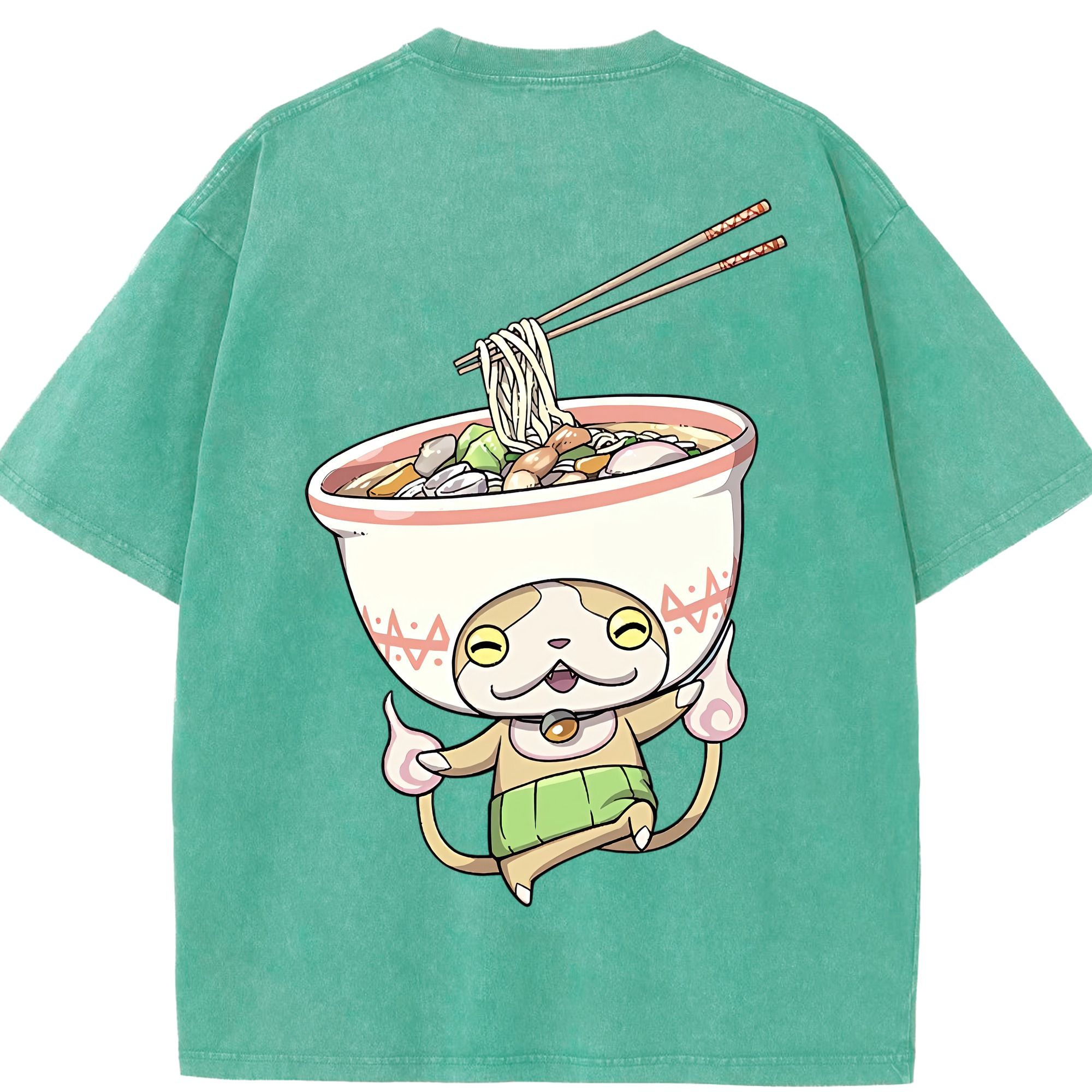 （画像用） 妖怪ウォッチ Yo-kai Watch 綿100% ヴィンテージ風 半袖Tシャツ（背面プリント）